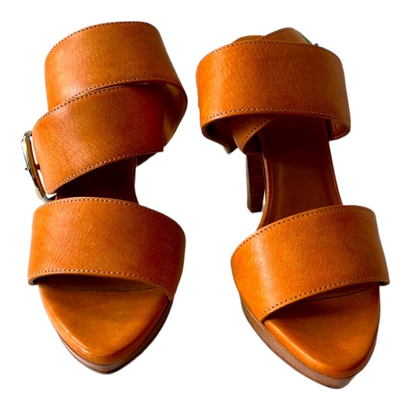 Balenciaga Wide Strap Leather Heels, size 38 - Picture 3 of 14